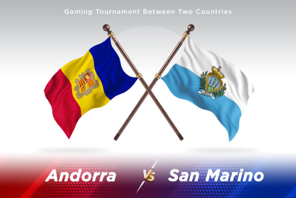 Andorra Versus San Marino Two Flags