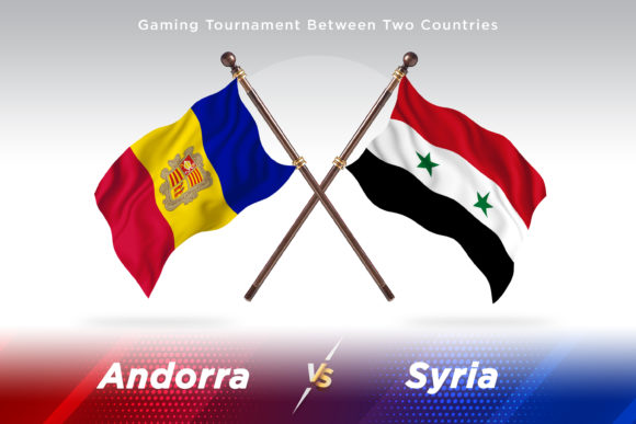 Andorra Versus Syria Two Flags