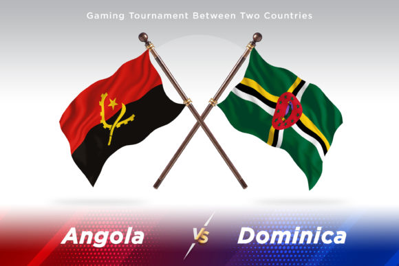 Angola Versus Dominica Flags